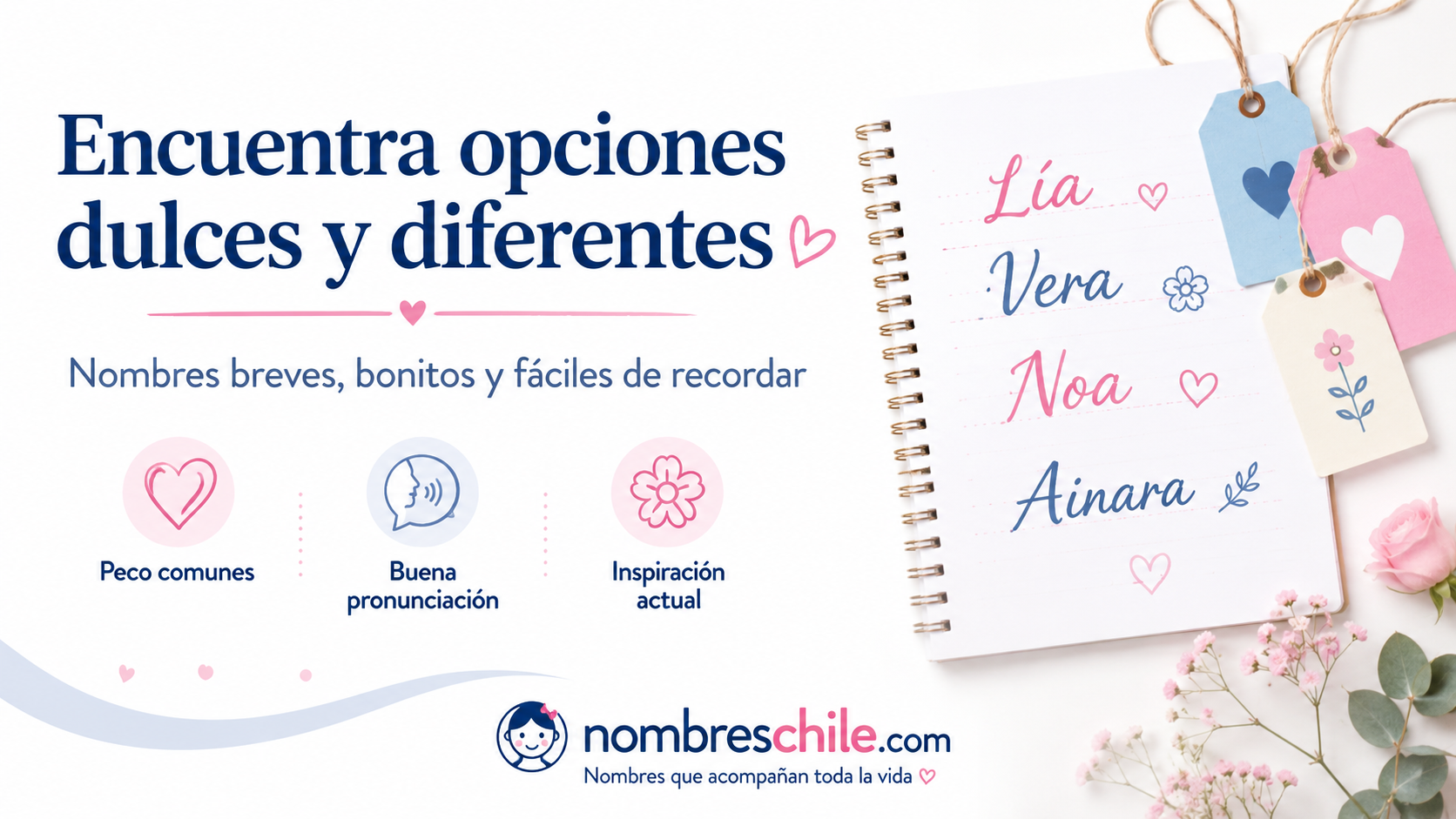 Nombres de niñas no comunes y fáciles de pronunciar